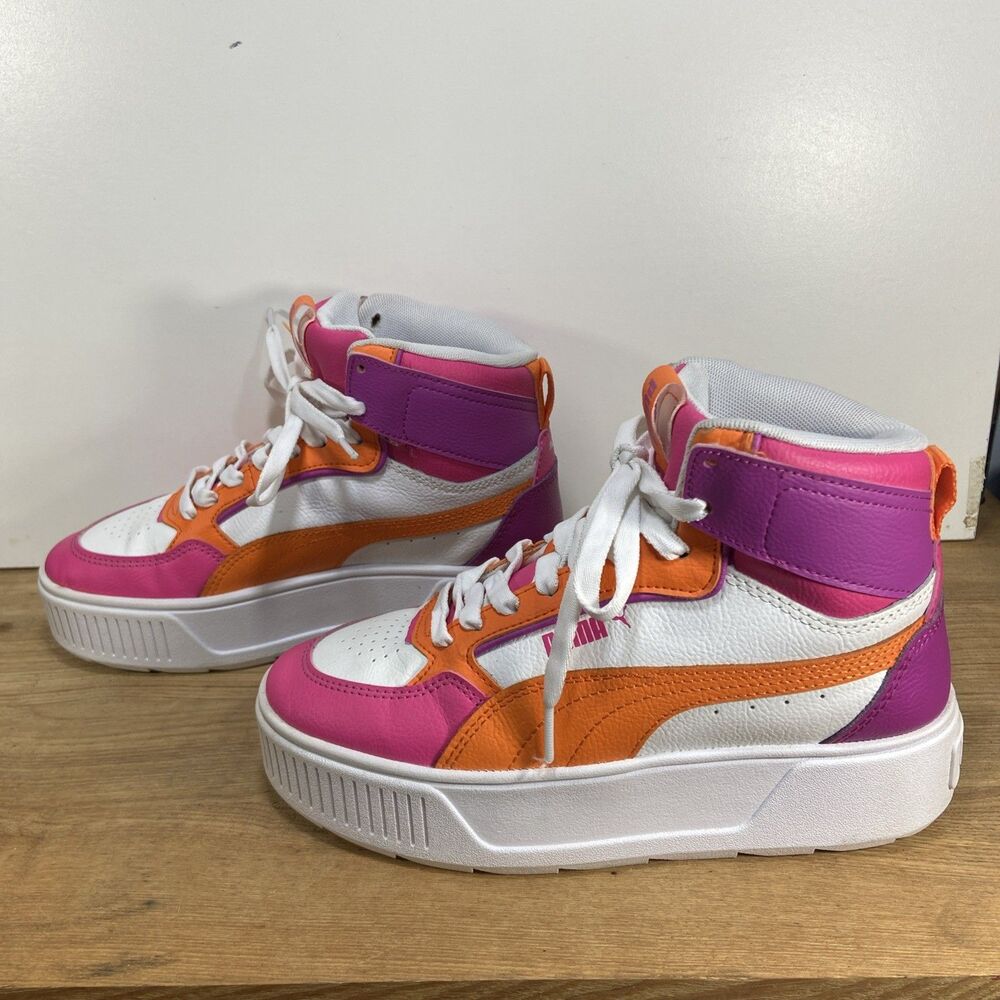 Puma Karmen Rebelle Mid Sneaker Platform Trendy Indie Hipster Girl Big Kid 4.5 - Picture 6 of 8